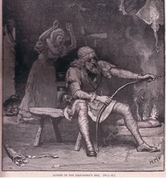 Alfredo en la cabaña del pastor AD 878